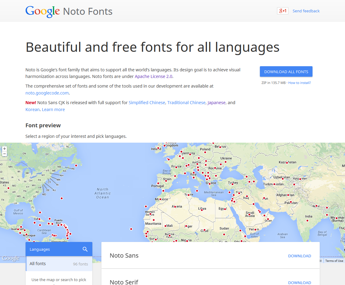 Google Noto Fonts